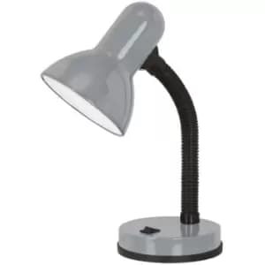 Netlighting Basic 1 Light Desk Lamp Silver, E27
