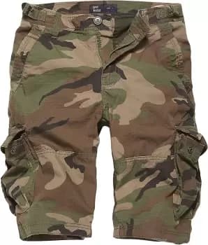 Vintage Industries Terrance Short Cargo Trousers woodland