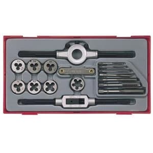 Teng TTTD17 Rethreading Tap & Die Set, 17 Piece