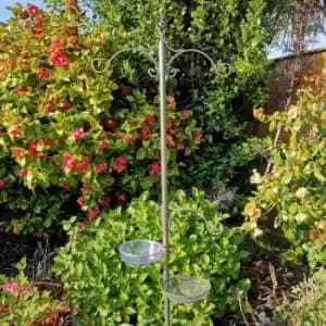 2.2m Tom Chambers Heavy Duty Classic Pewter Metal Wild Bird Garden Feeding Station