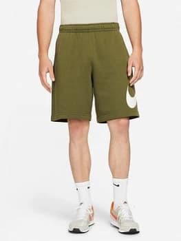 Nike Club Fleece Swoosh Shorts - Green Size M Men