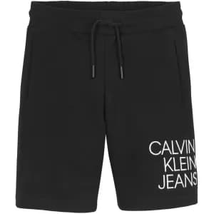 Calvin Klein Jeans Boys Hybrid Logo Jogger Shorts - Black - 10 Years