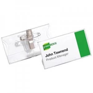 Durable 812119 Name badge 8121 (W x H) 75mm x 40 mm Clamp 25 pcs/pack 25 pcs