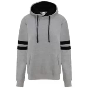 AWDis Unisex Adults Game Day Hoodie (3XL) (Heather Grey/Deep Black)