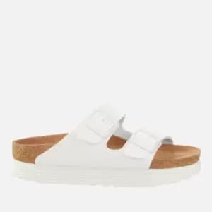 Birkenstock Womens Papillio Arizona Slim Fit Vegan Platform Double Strap Sandals - White - UK 4.5