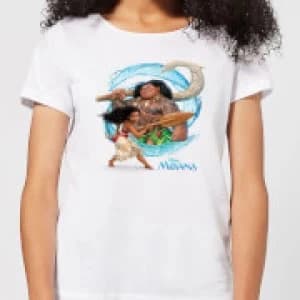 Moana Wave Womens T-Shirt - White - XL