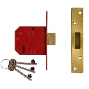 Union 2234E 5 Lever BS Mortice Sashlock Satin Chrome Finish 67mm 2.5" Visi