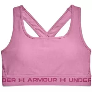 Under Armour Crossback Mid Heather Sports Bra Womens - Pink