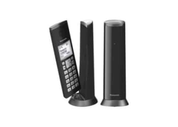 KX-TGK222EB Panasonic Twin Digital Cordless Phone with Answering System - BLACK