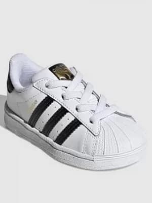 Adidas Originals Superstar El Infant Trainers, White/Black, Size 5