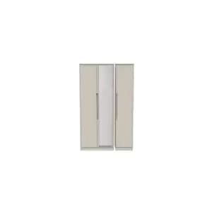 Welcome Furniture Barquero Tall Triple Mirrored Wardrobe - Kashmir Matt