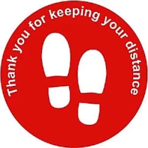 Trodat Floor Sticker Thank you for keeping your distance Vinyl 40 x 40 cm