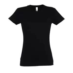 SOLS Womens/Ladies Imperial Heavy Short Sleeve T-Shirt (3XL) (Deep Black)