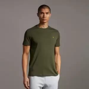 Mens Plain T-Shirt - Olive - XS