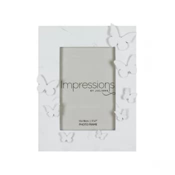 5" x 7" - Impressions White Resin Butterfly Photo Frame