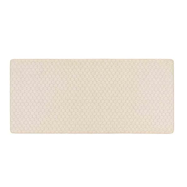 Hug Rug Sculptured Washable Basket Honeycomb Ivory 67X150 5026134620056