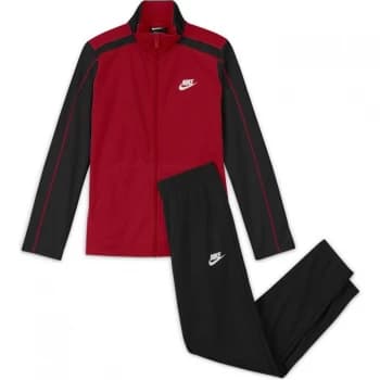 Nike NSW Poly Tracksuit Juniors - Blk/Red