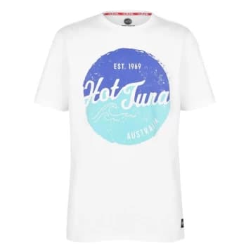 Hot Tuna Crew T Shirt Mens - White Graphic