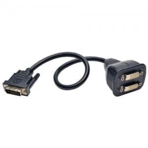 Tripp Lite DVI Y Splitter Cable Digital Monitors DVI D M to 2x F 1ft