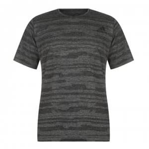 adidas Heather Tech T Shirt Mens - Black