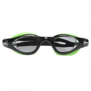Slazenger Mirror Finish Goggles Junior - Black/Green