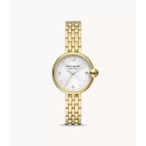 Kate Spade New York Womens Chelsea Park Three-Hand Date -Tone Stainless Steel Watch - Gold