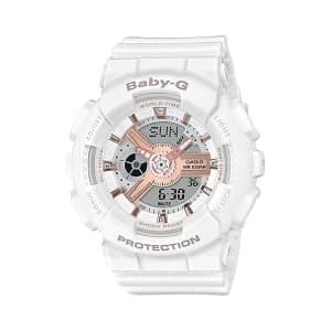 Casio BABY-G BA-110 Series Analog-Digital Watch BA-110RG-7A - White