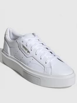 adidas Sleek Super - White, Size 4, Women