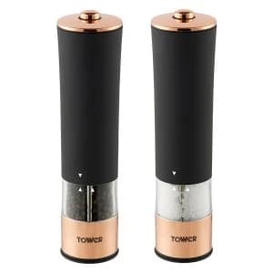Tower Linear Electric Salt & Pepper Mill - Black