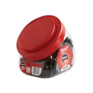 Milwaukee Power Tools SHOCKWAVE Magnetic Bit Holder 60mm (Jar of 100)