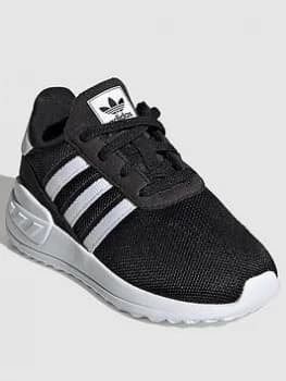 adidas Originals Unisex Infant LA Trainer Lite Shoe - Black/White, Size 8