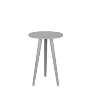 Vendee Grey Pine Wood Round Side Table K/D