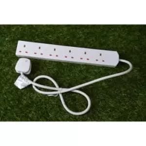 6 Gang / Way Extension Lead & 1m Cable to Plug