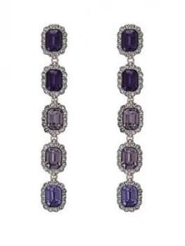 Mood Mood Rose Gold Plated Tonal Purple Drop Earrings