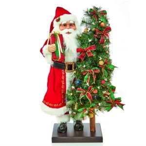 Premier Decoration Ltd Premier 76cm Musical Santa with Lit Tree