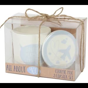 Travelling Means the World to Me Mug and Coaster Set