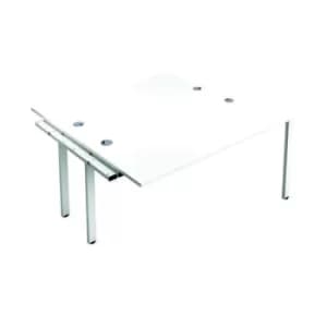 Jemini 2 Person Extension Bench Desk 1400x1600x730mm White/White KF808992
