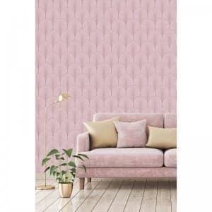 Superfresco Easy Josephine Rosa Pink Art Deco Wallpaper
