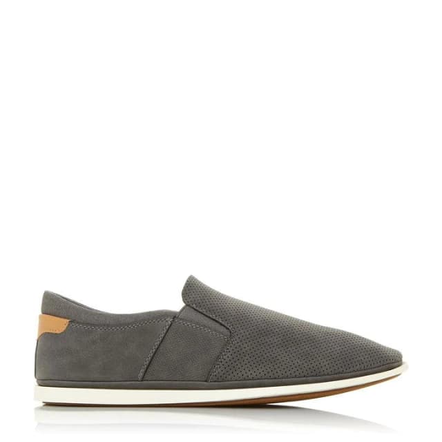 Dune 'Blinks' Perforated Slip On Shoes - 8 - grey