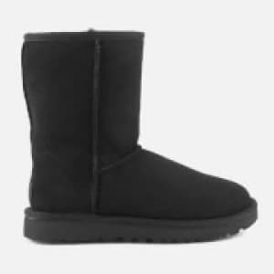 UGG Womens Classic Short II Sheepskin Boots - Black - UK 3