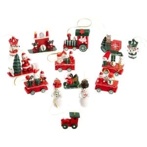 Robert Dyas 22 Piece Wooden Christmas Decoration Set