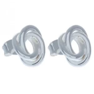 Ladies Olivia Burton Silver Plated Forget Me Knot Knotted Stud Earrings