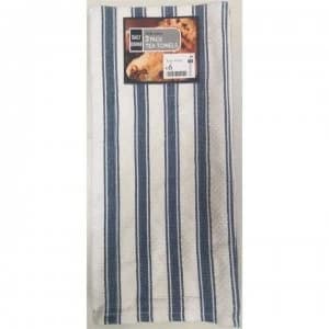 Daily Dining 3 Pack Lux Denim Tea Towels - Denim