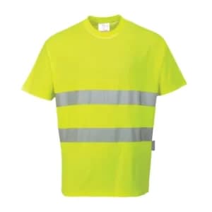 Hi Viz Mens Class 2 Cotton Comfort T Shirt Yellow 3XL