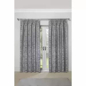 Emma Barclay Duchess Pencil Pleat Curtain 46 X 54 Silver