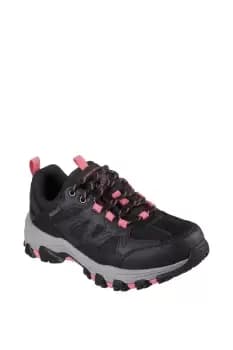 Wide Fit Black 'Selmen West Highland' Leather Hiking Shoe