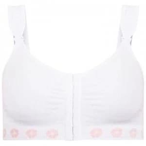 Theya Healthcare Peony Bamboo Front Fastening Post Surgery Bra - White
