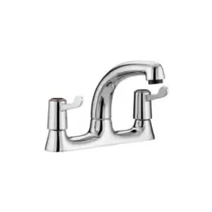 Value Lever Chrome Deck Kitchen Sink Mixer Tap with 6" Levers and Ceramic Disc Valves - VAL2-DSM-C-6-CD - Chrome - Bristan