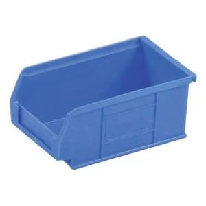 Heavy Duty Polypropylene Small Parts Container W165xD100xH75mm Blue 1 x Pack of 20 Containers