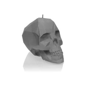 Gray Matt Large Low Poly Skull